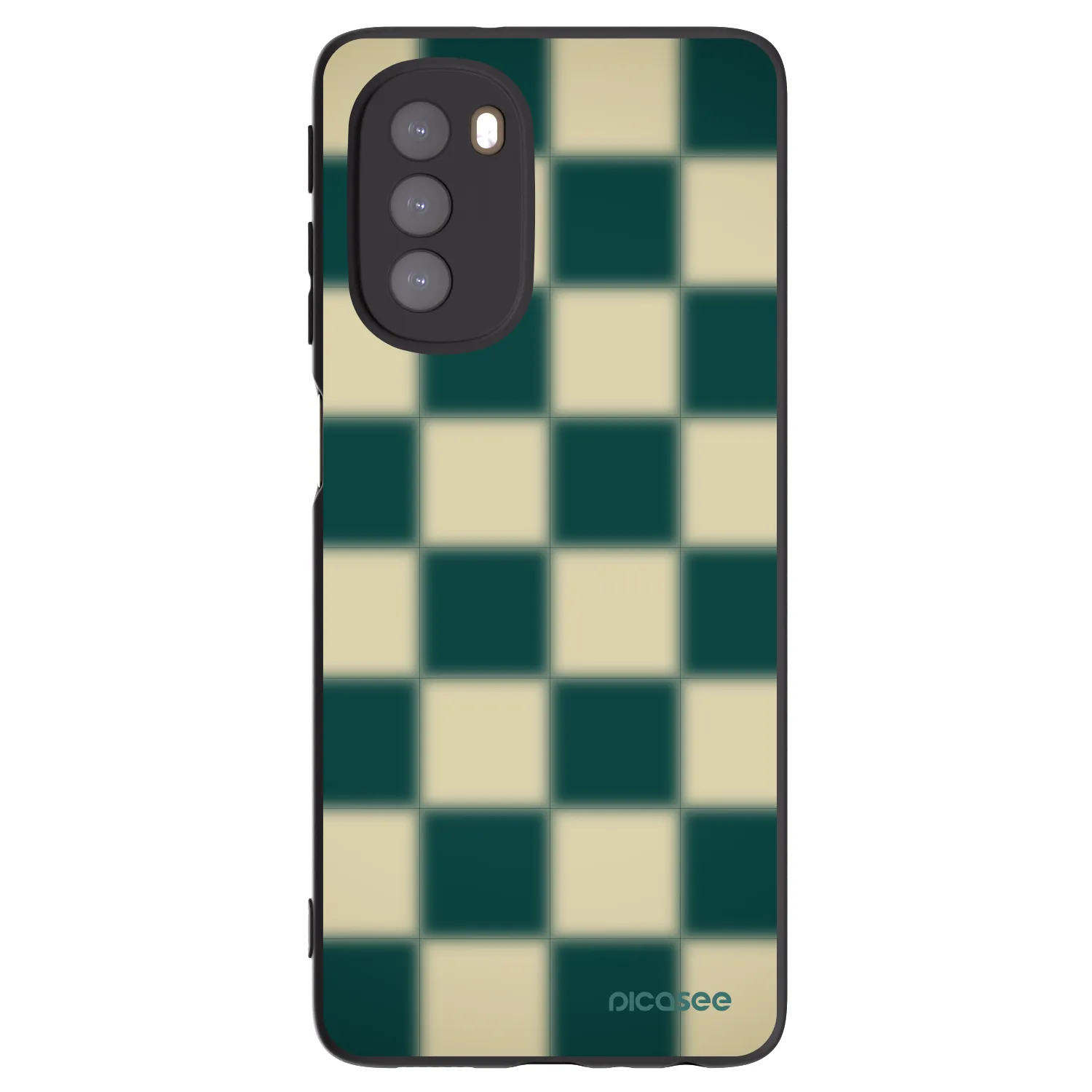 Picasee crna silikonska maskica za Motorola Moto G51 - Shadow Chess