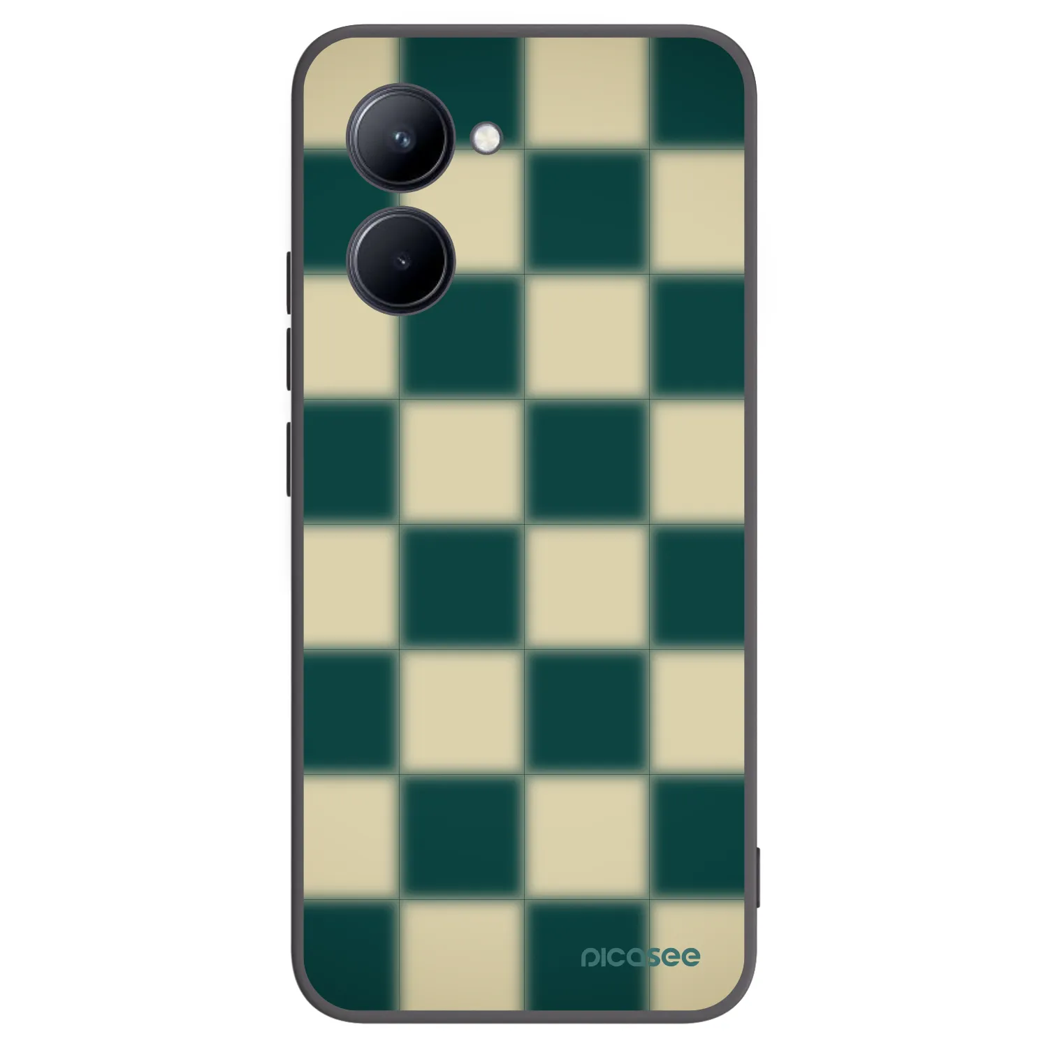Picasee crna silikonska maskica za Realme C33 (2023) - Shadow Chess