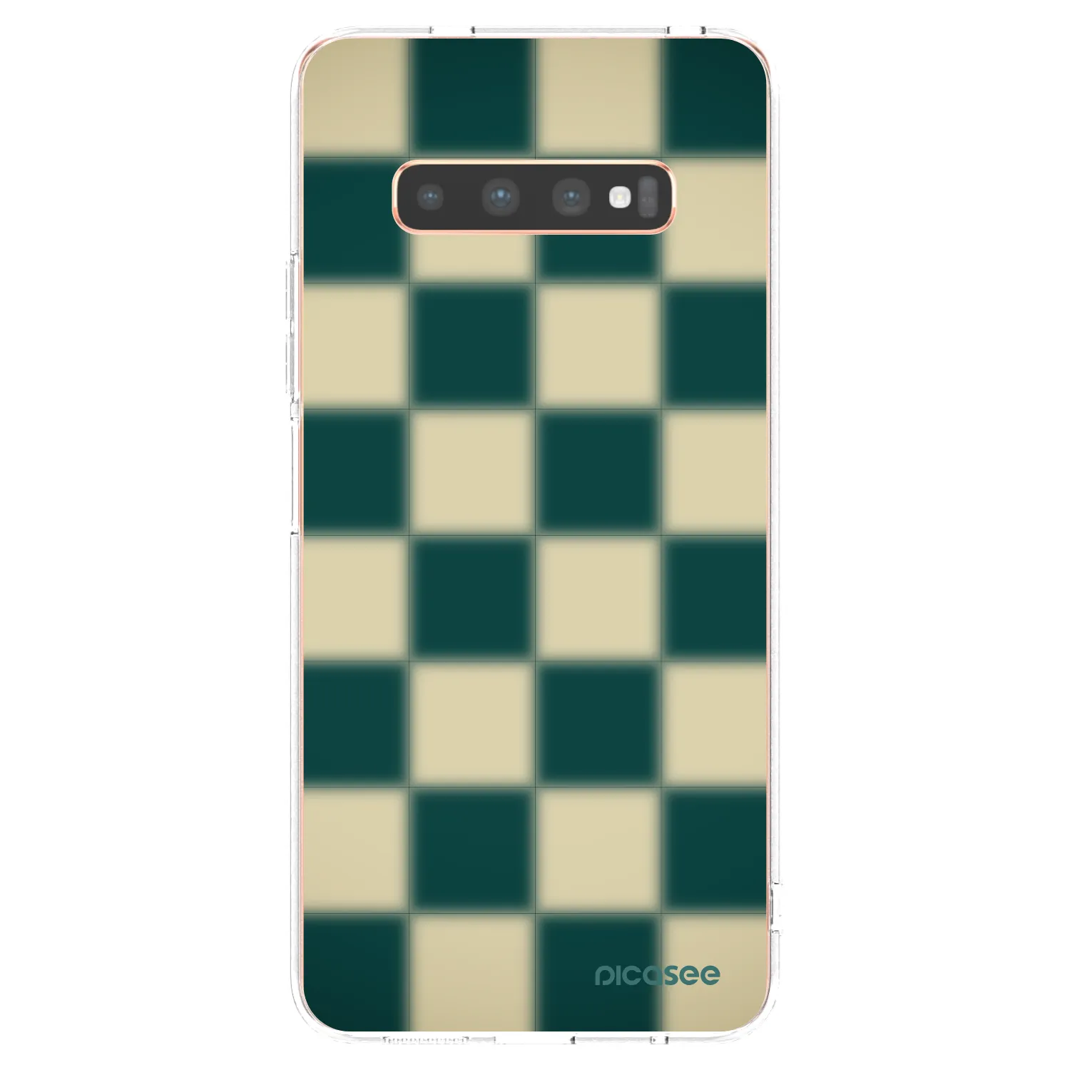 Picasee silikonska prozirna maskica za Samsung Galaxy S10 Plus G975 - Shadow Chess