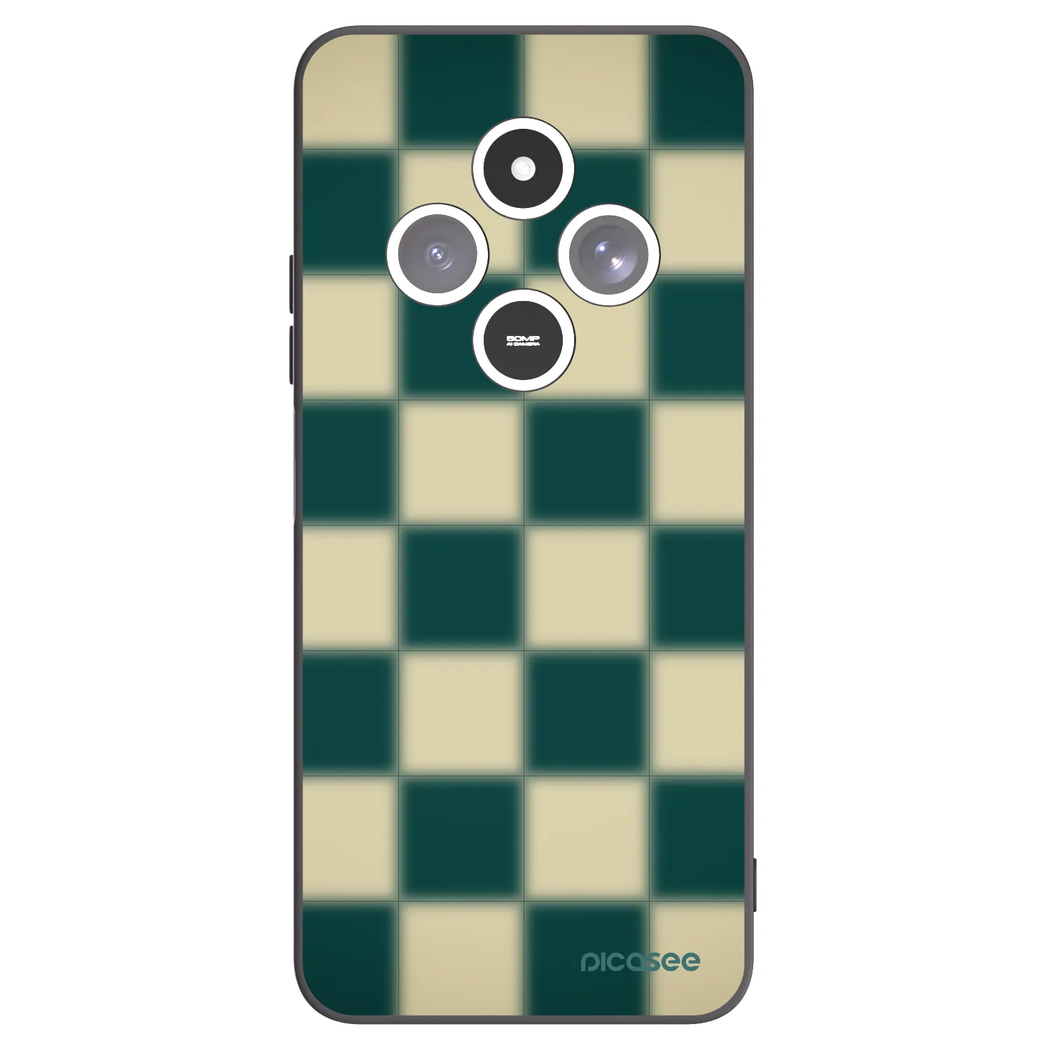 Picasee crna silikonska maskica za Xiaomi Redmi 14C - Shadow Chess
