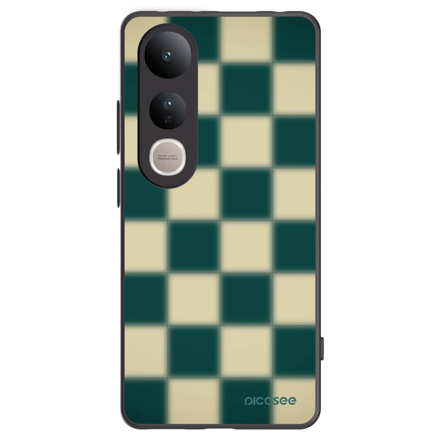 Picasee crna silikonska maskica za Vivo V50 Lite 5G - Shadow Chess
