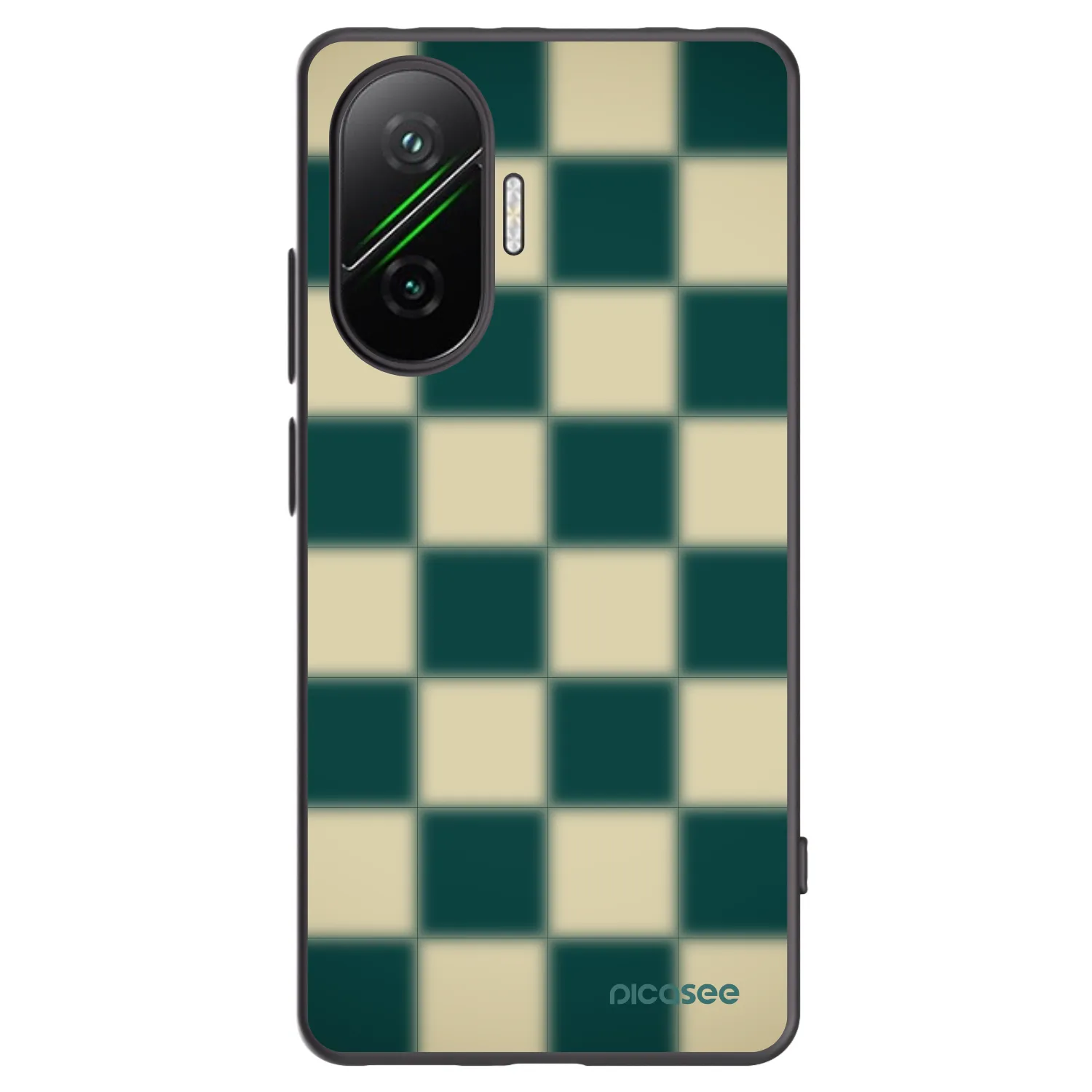 Picasee crna silikonska maskica za Xiaomi Poco F7 5G - Shadow Chess