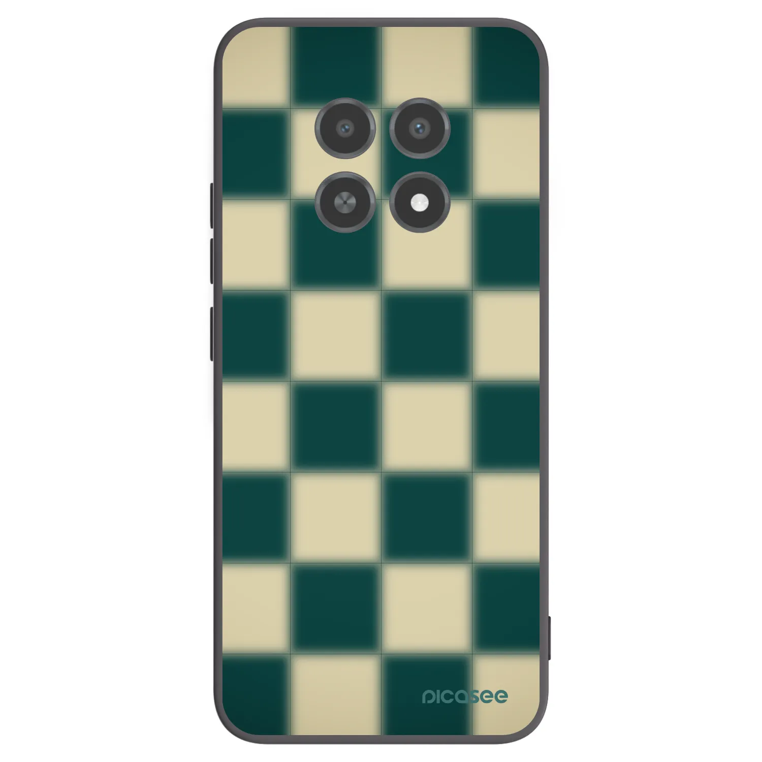 Picasee crna silikonska maskica za Realme 12X - Shadow Chess