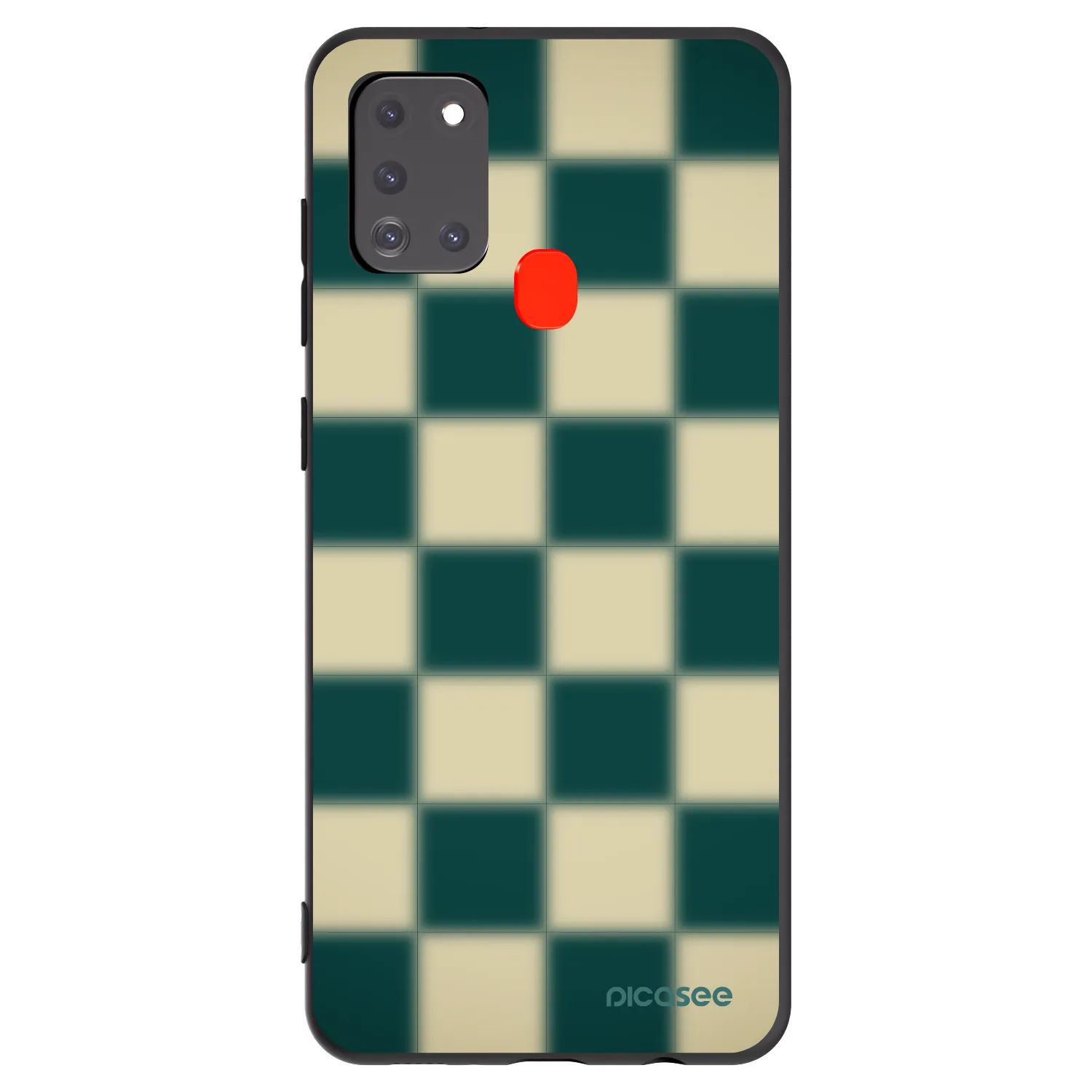 Picasee crna silikonska maskica za Samsung Galaxy A21s - Shadow Chess