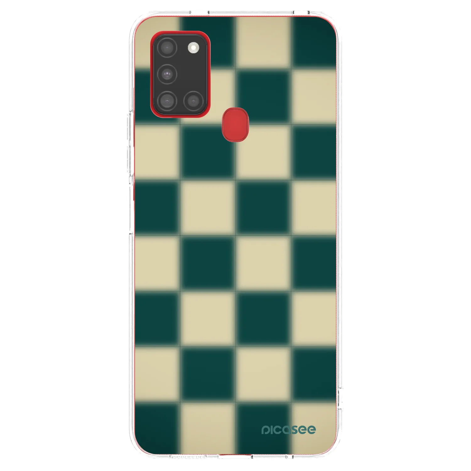 Picasee silikonska prozirna maskica za Samsung Galaxy A21s - Shadow Chess