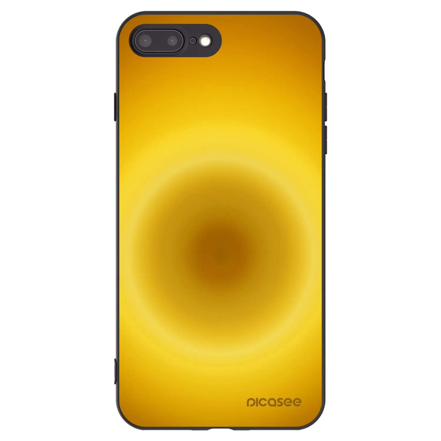 Picasee crna silikonska maskica za Apple iPhone 8 Plus - Solar Pulse