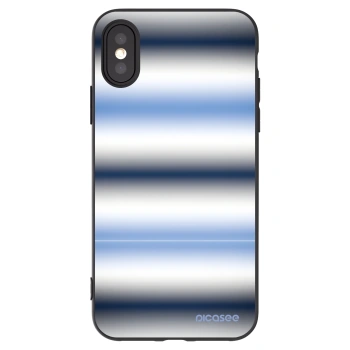 Picasee crna silikonska maskica za Apple iPhone X/XS - Static Lines