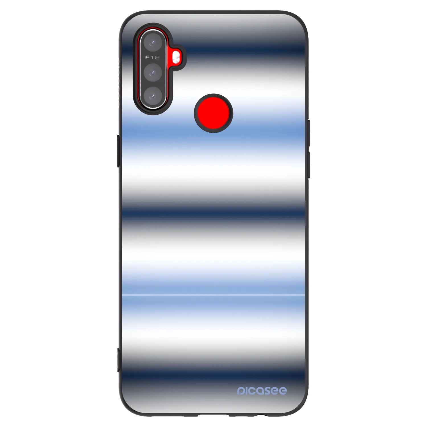 Picasee crna silikonska maskica za Realme C3 - Static Lines