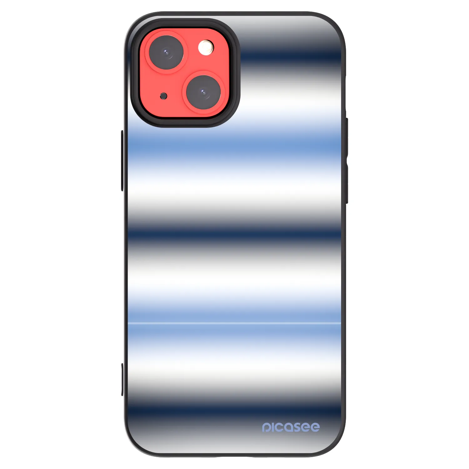 Picasee crna silikonska maskica za Apple iPhone 13 mini - Static Lines