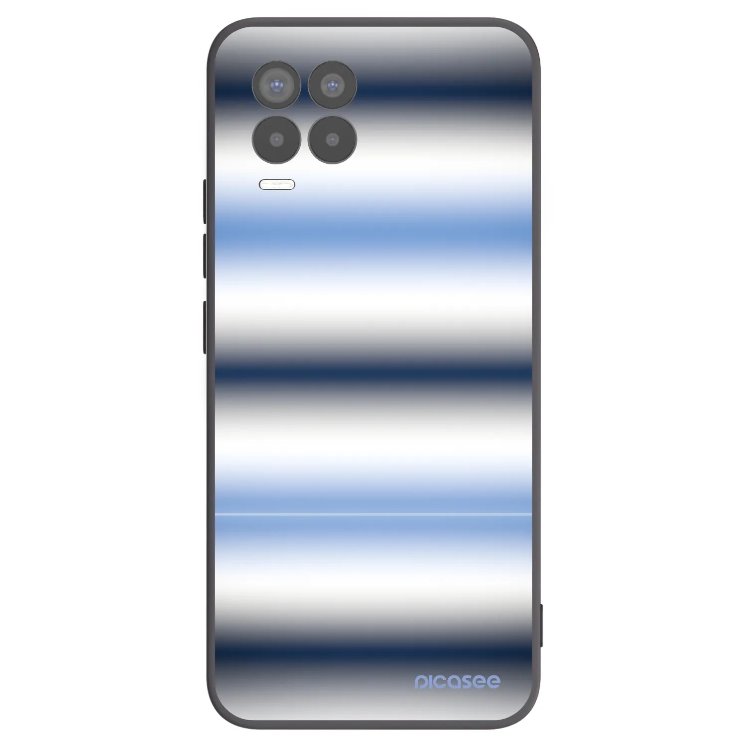 Picasee crna silikonska maskica za Realme 8 4G - Static Lines