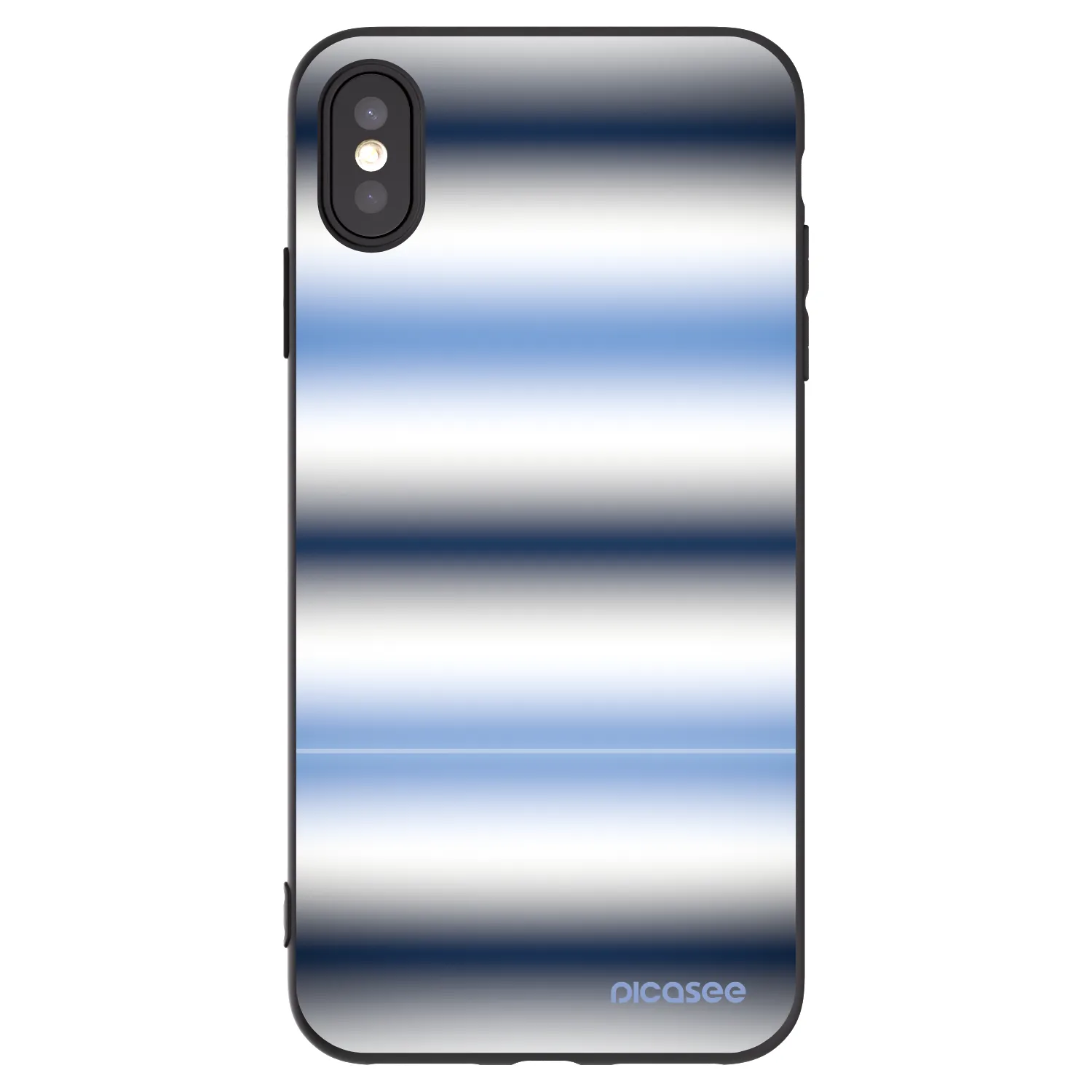 Picasee crna silikonska maskica za Apple iPhone XS Max - Static Lines