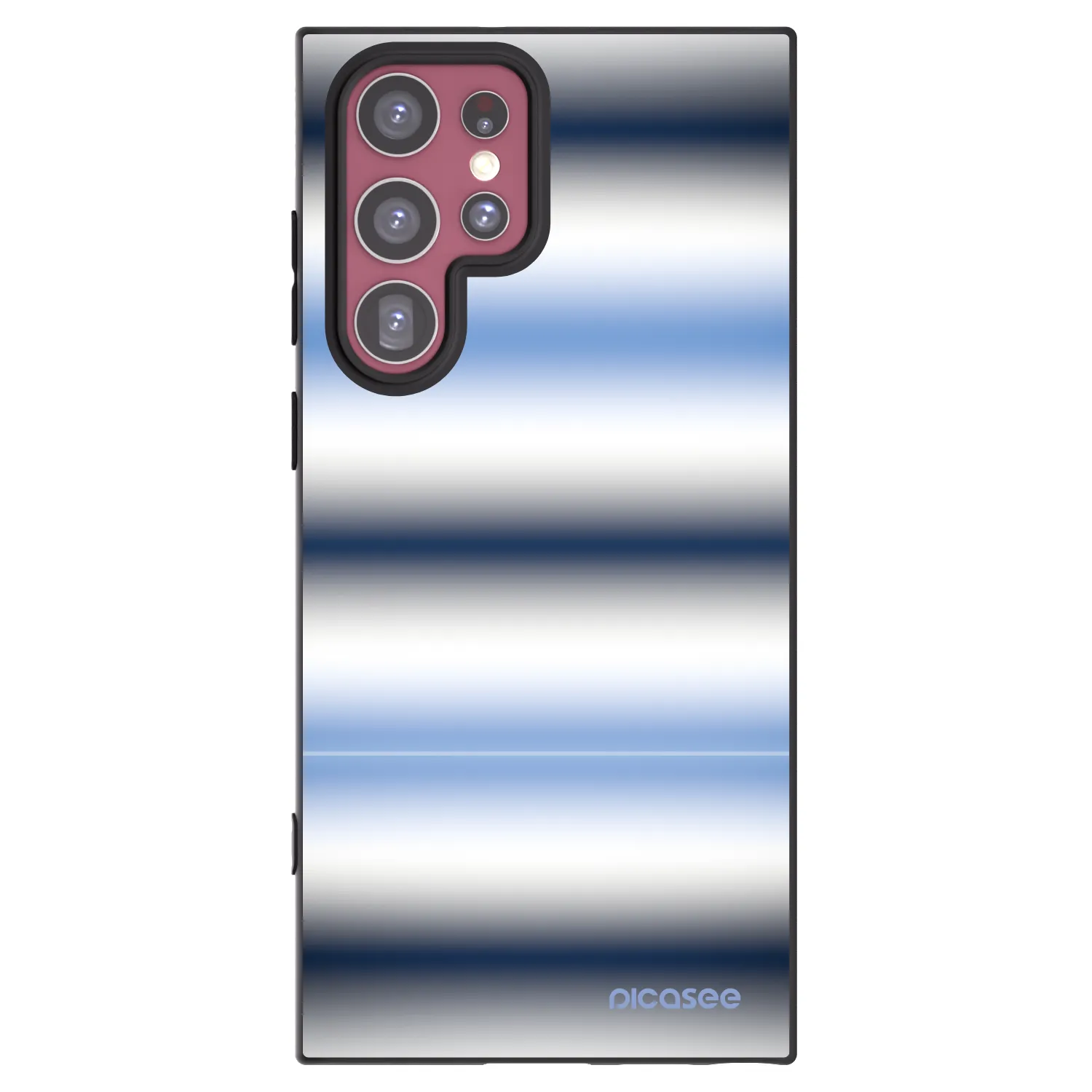 Picasee crna silikonska maskica za Samsung Galaxy S22 Ultra 5G - Static Lines