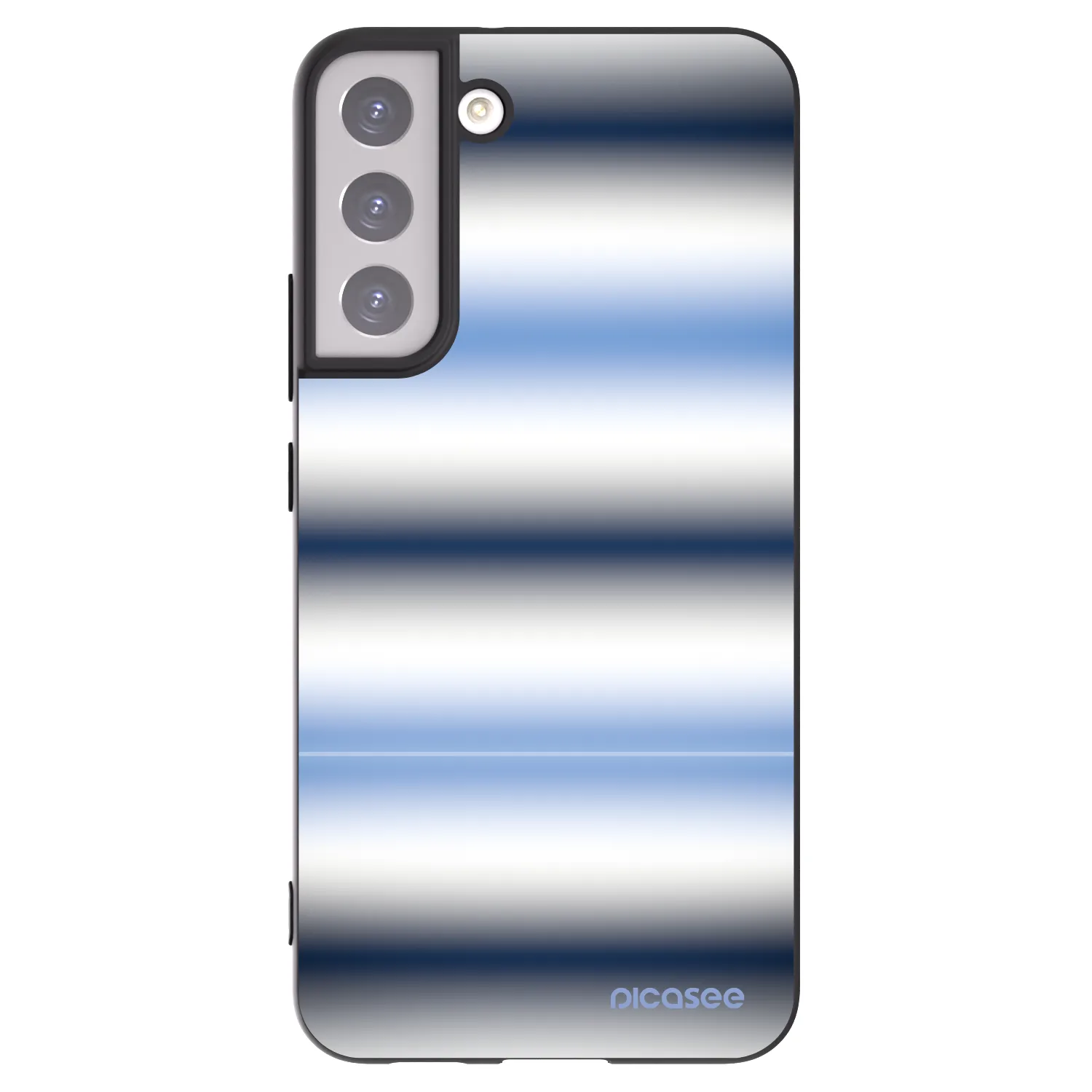 Picasee crna silikonska maskica za Samsung Galaxy S22+ 5G - Static Lines