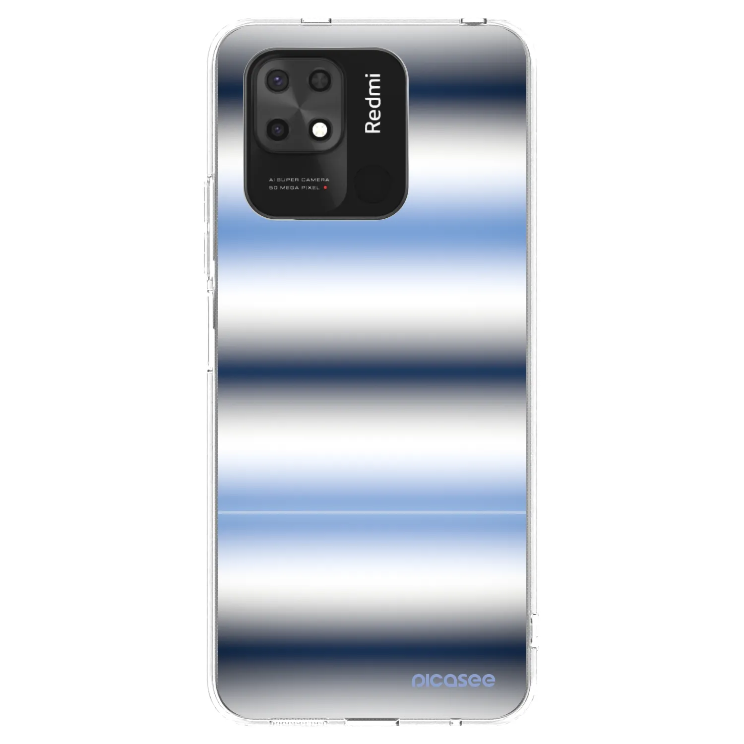 Picasee silikonska prozirna maskica za Xiaomi Redmi 10C - Static Lines
