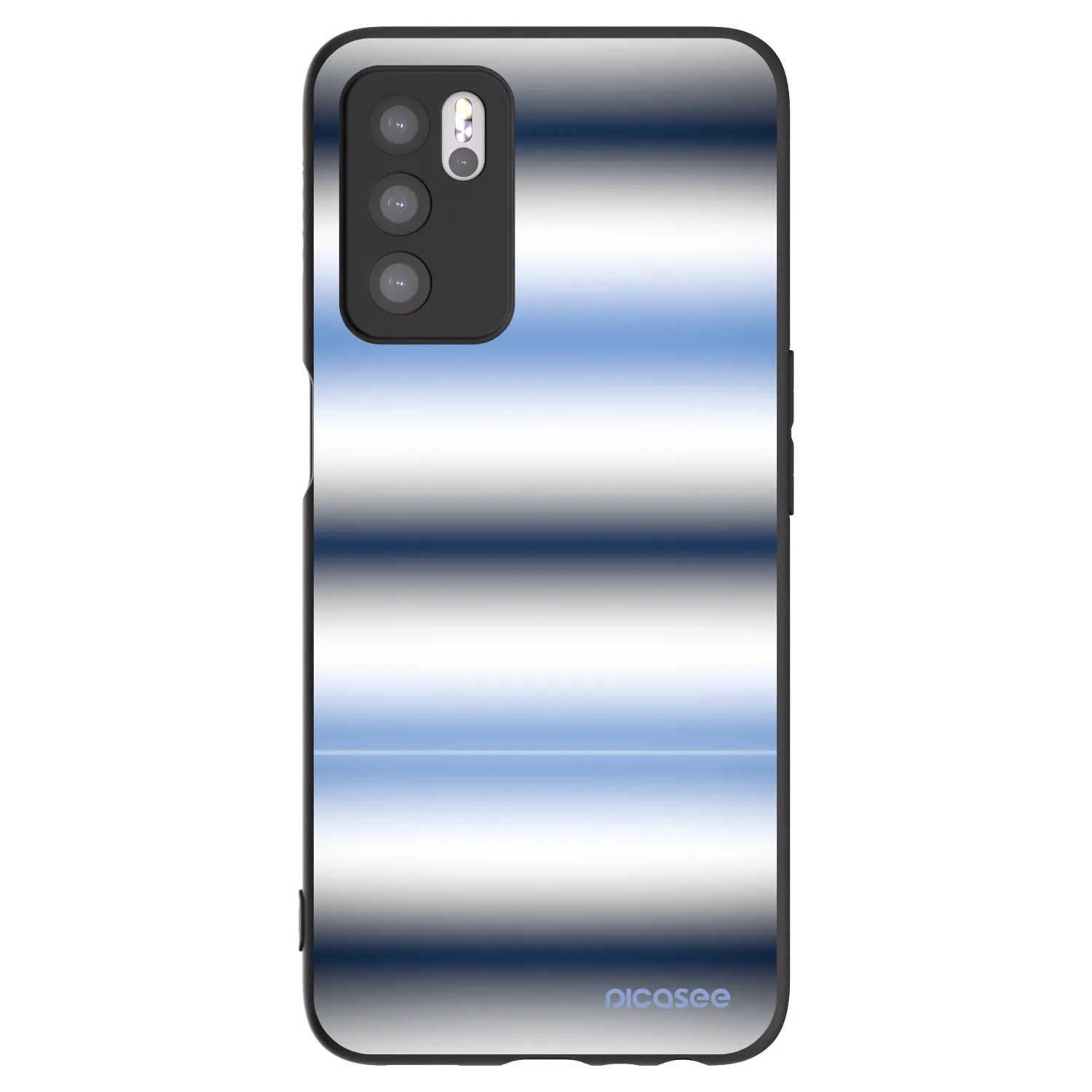 Picasee crna silikonska maskica za OPPO A16s - Static Lines