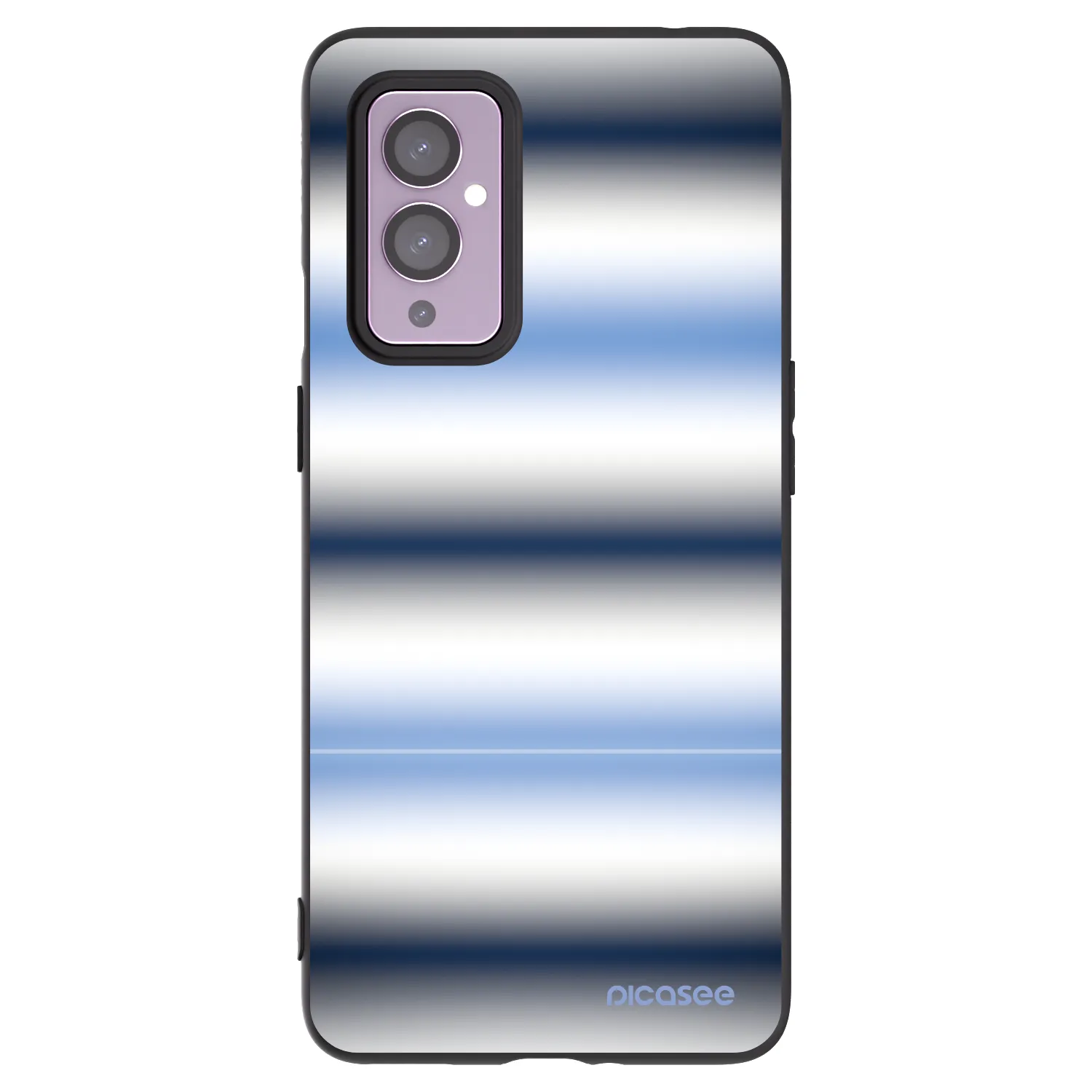 Picasee crna silikonska maskica za OnePlus 9 - Static Lines