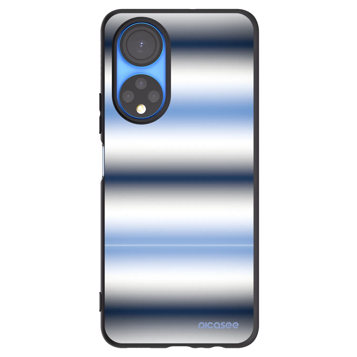 Picasee crna silikonska maskica za Honor X7 - Static Lines