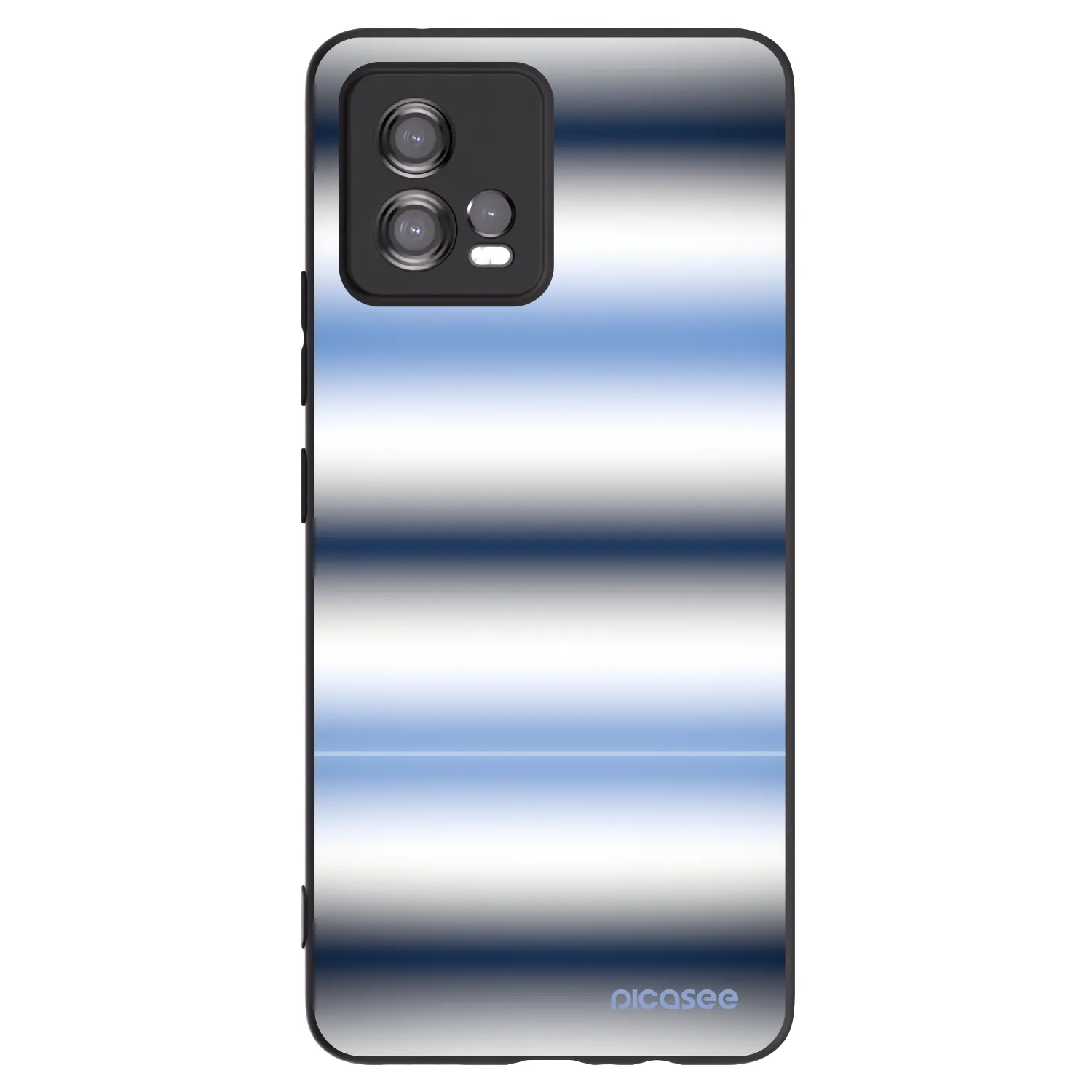 Picasee crna silikonska maskica za Motorola Moto G72 - Static Lines