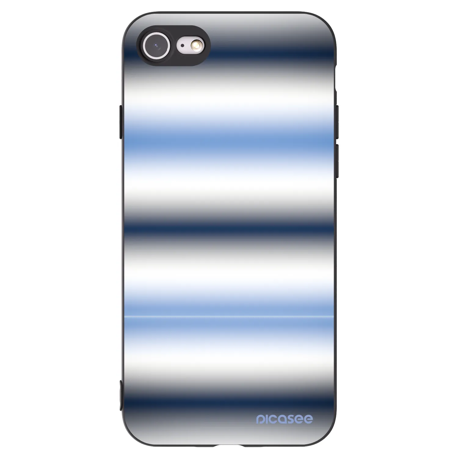 Picasee crna silikonska maskica za Apple iPhone 7 - Static Lines