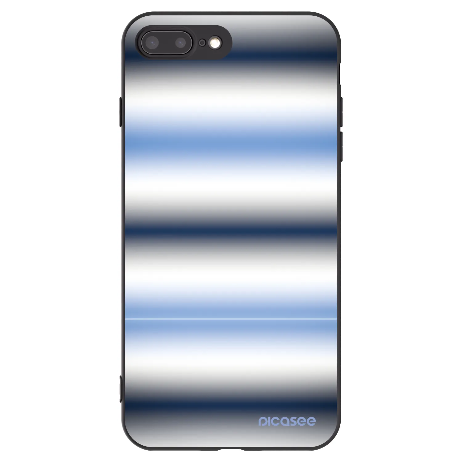 Picasee crna silikonska maskica za Apple iPhone 7 Plus - Static Lines