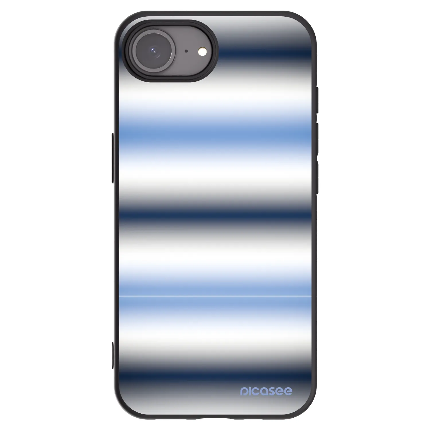 Picasee crna silikonska maskica za Apple iPhone 16e - Static Lines