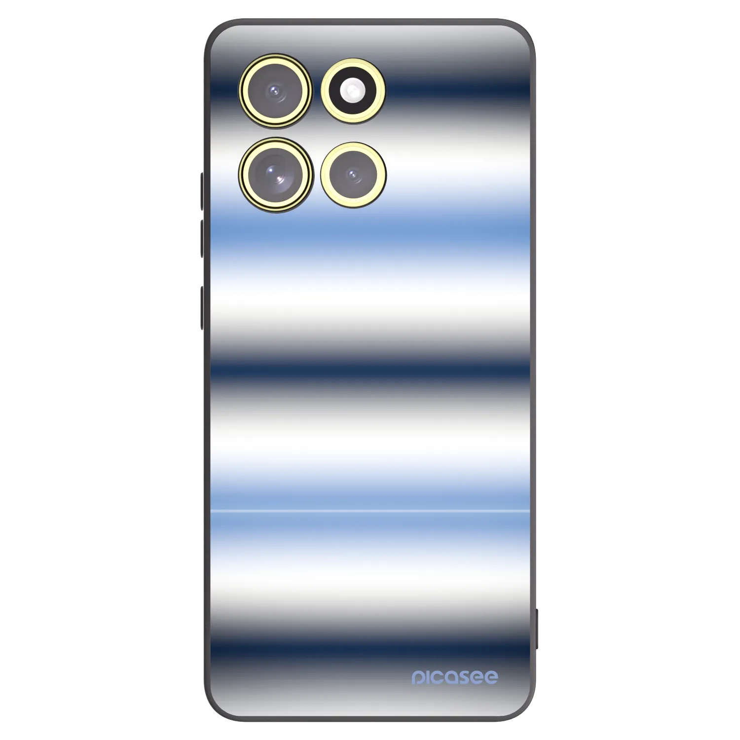 Picasee crna silikonska maskica za Motorola Moto G86 5G - Static Lines