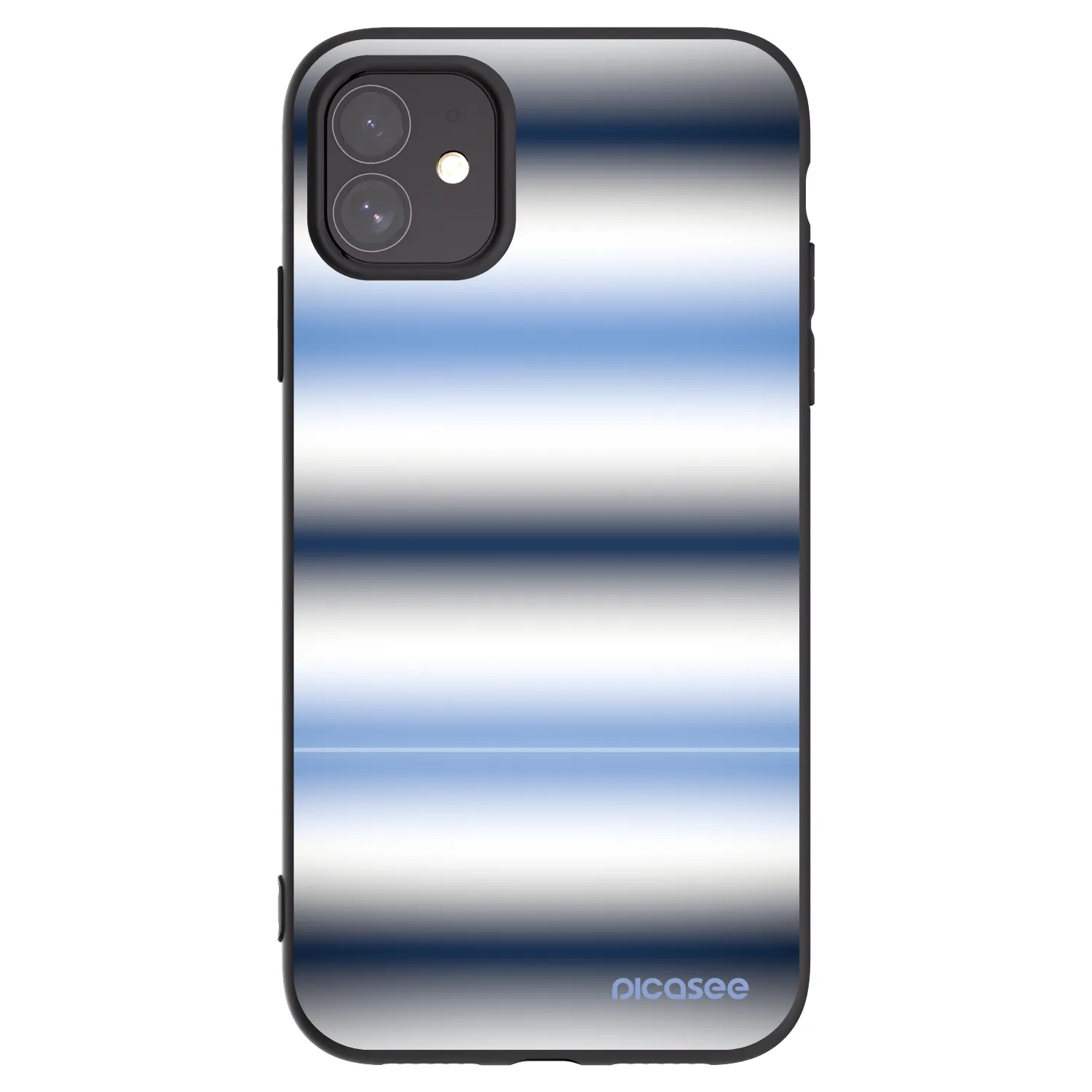 Picasee crna silikonska maskica za Apple iPhone 11 - Static Lines
