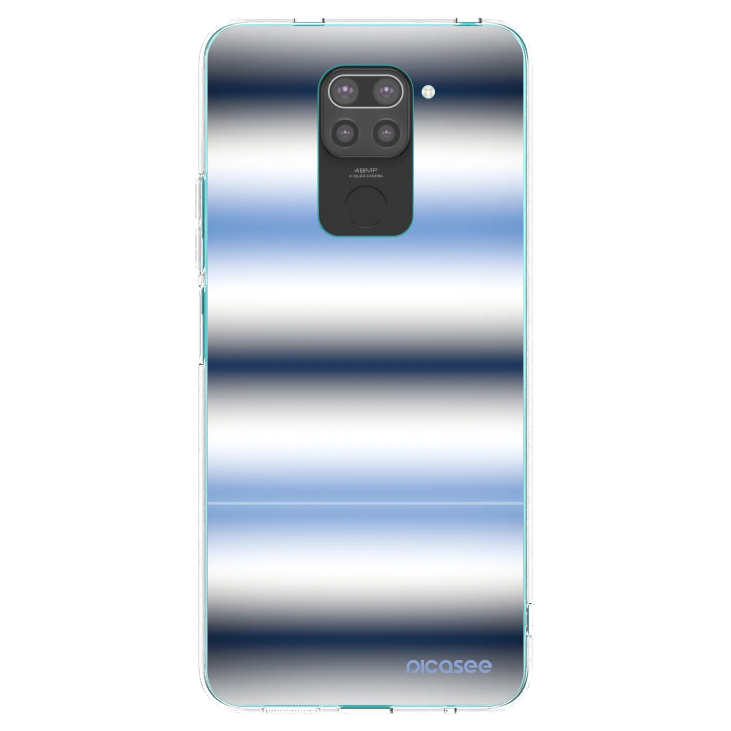 Picasee crna silikonska maskica za Xiaomi Redmi Note 9 - Static Lines