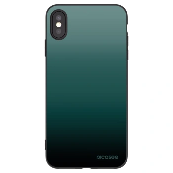 Picasee crna silikonska maskica za Apple iPhone XS Max - Verdant Fade