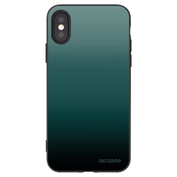 Picasee crna silikonska maskica za Apple iPhone X/XS - Verdant Fade