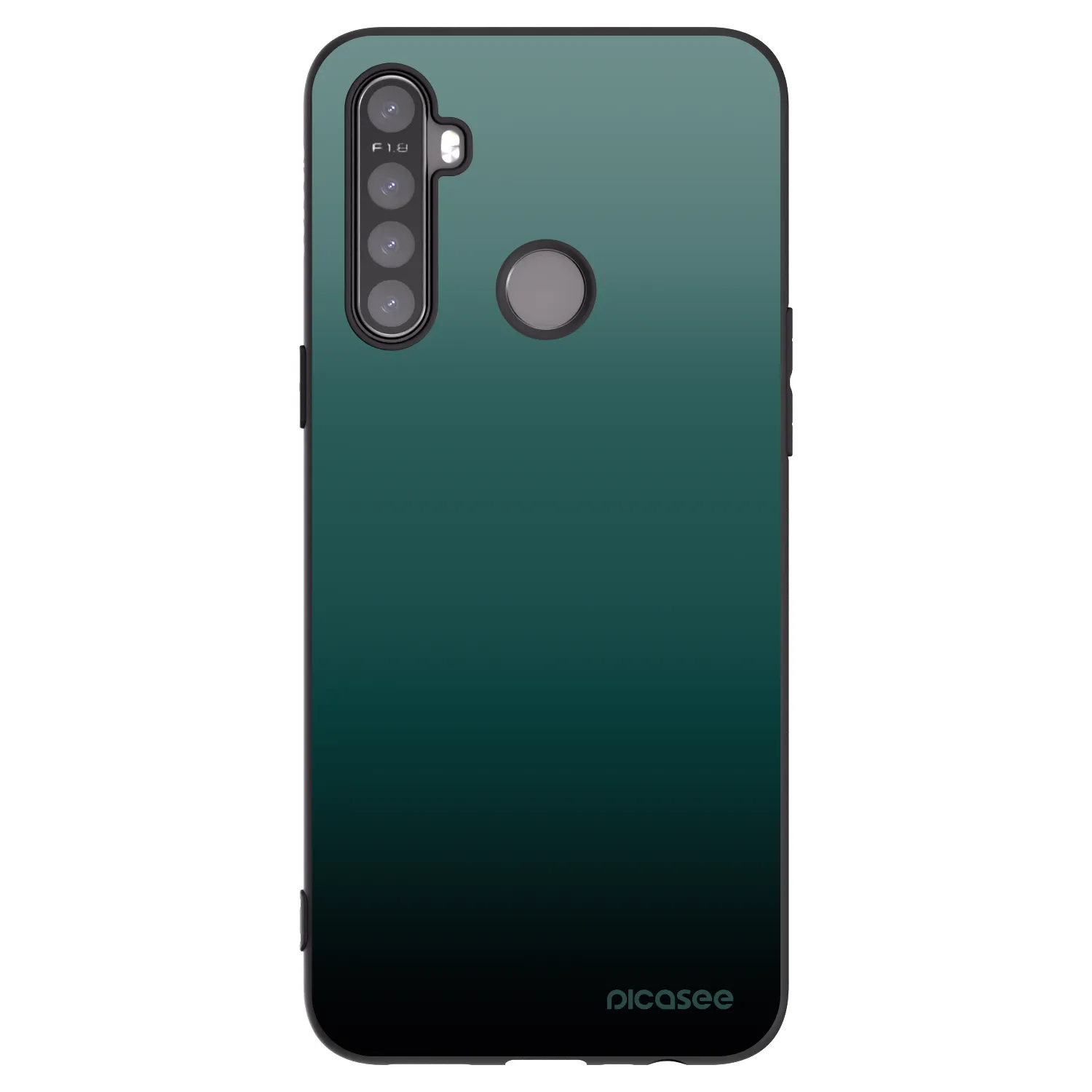 Picasee crna silikonska maskica za Realme 6i - Verdant Fade