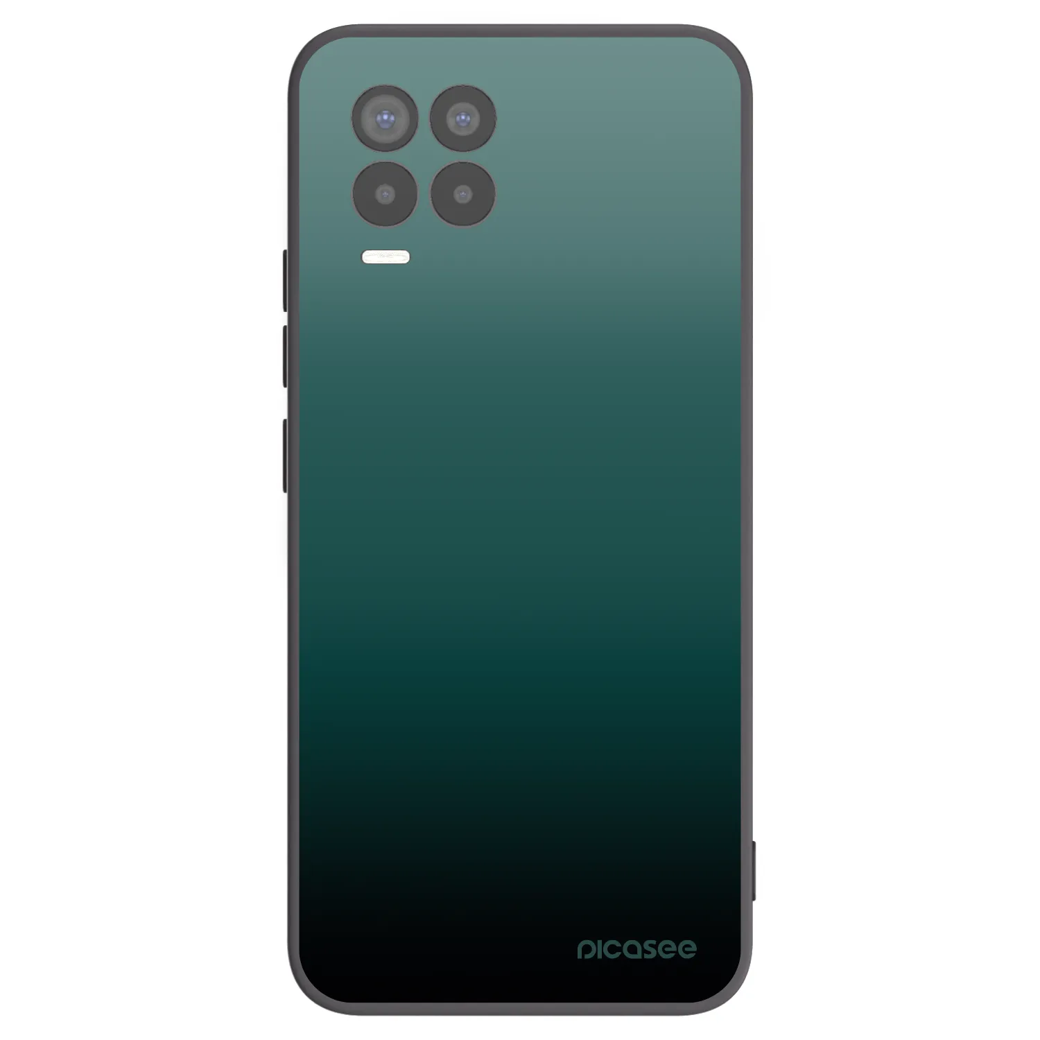 Picasee crna silikonska maskica za Realme 8 4G - Verdant Fade