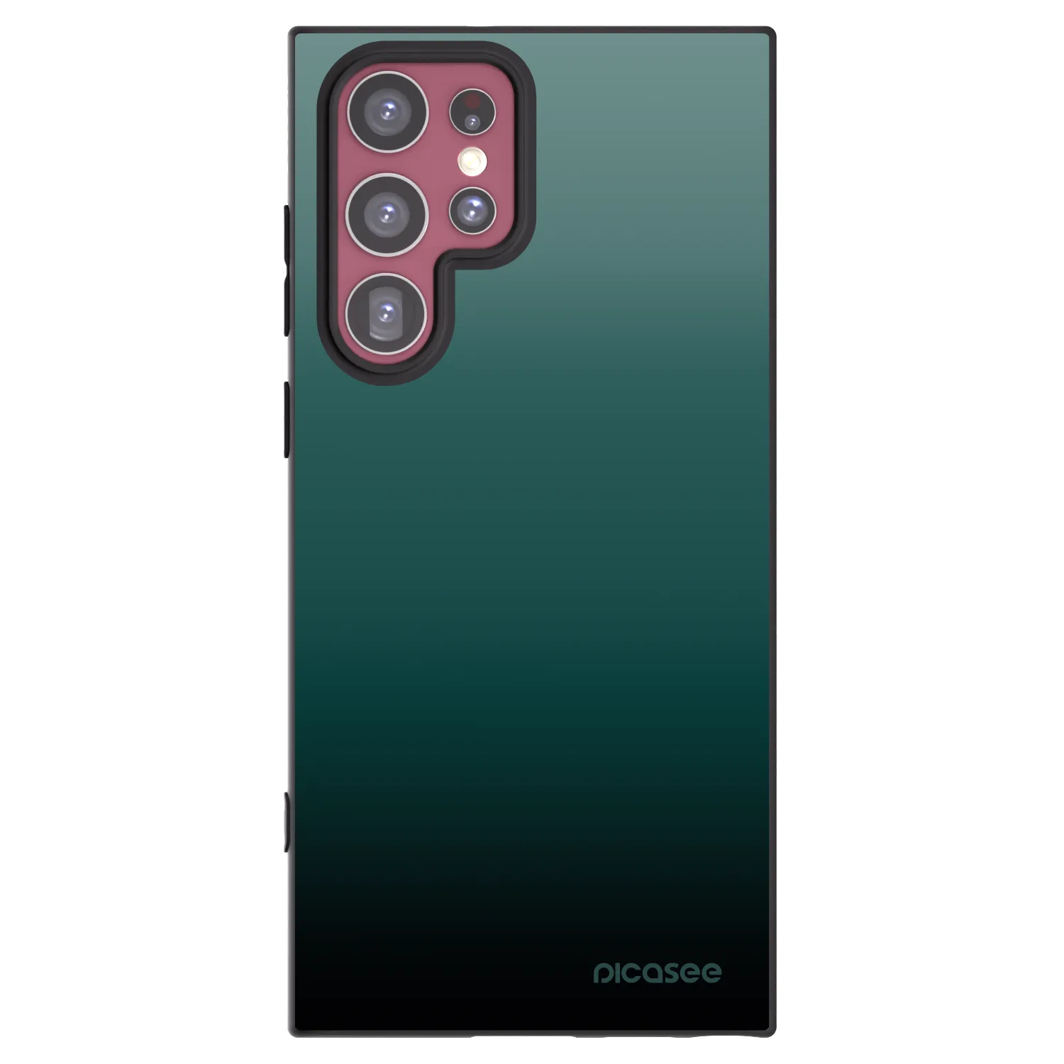 Picasee crna silikonska maskica za Samsung Galaxy S22 Ultra 5G - Verdant Fade