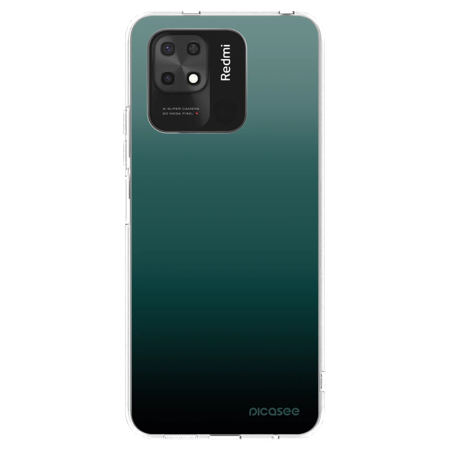 Picasee silikonska prozirna maskica za Xiaomi Redmi 10C - Verdant Fade