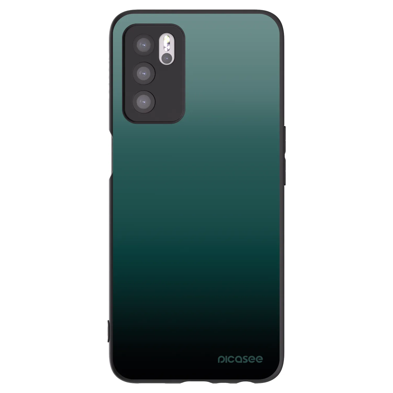 Picasee crna silikonska maskica za OPPO A16s - Verdant Fade