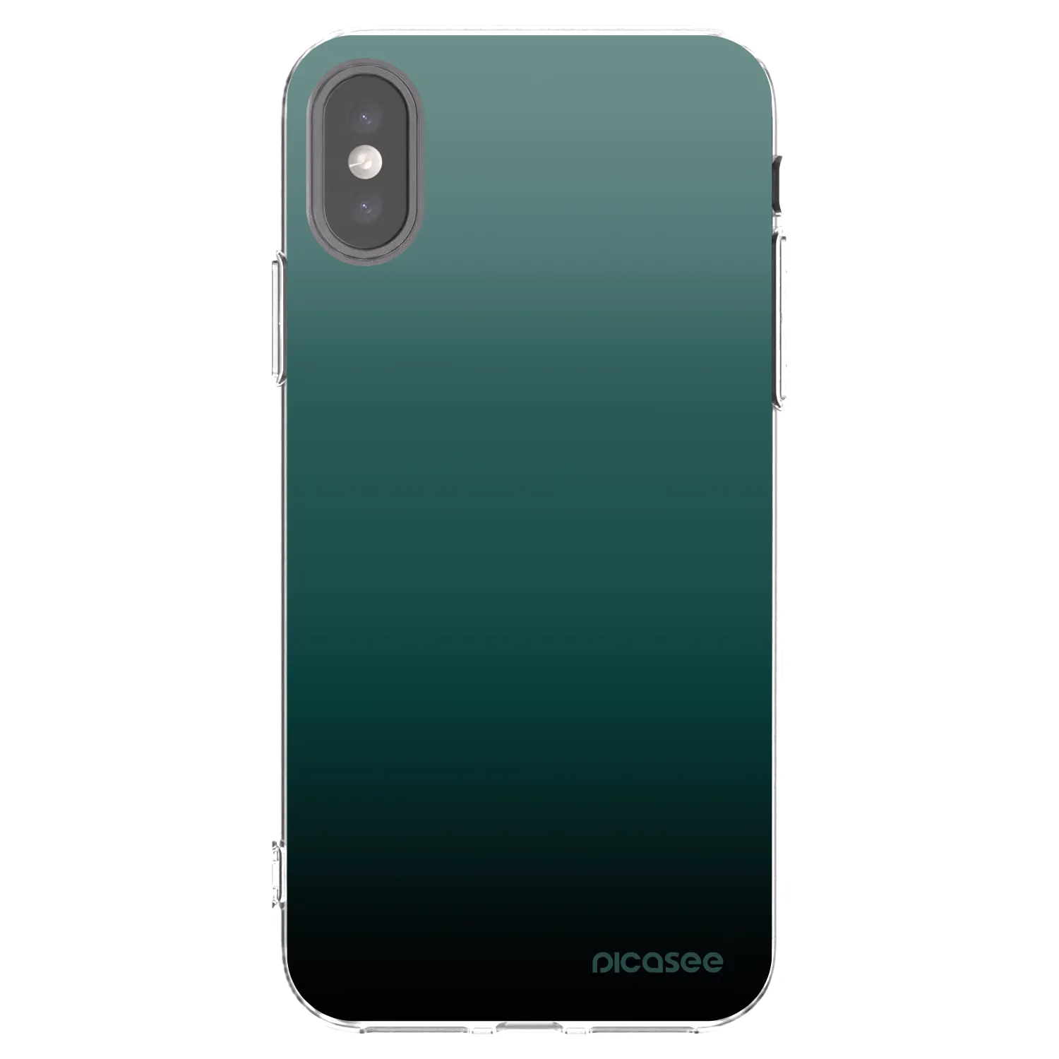 Picasee silikonska prozirna maskica za Apple iPhone X/XS - Verdant Fade