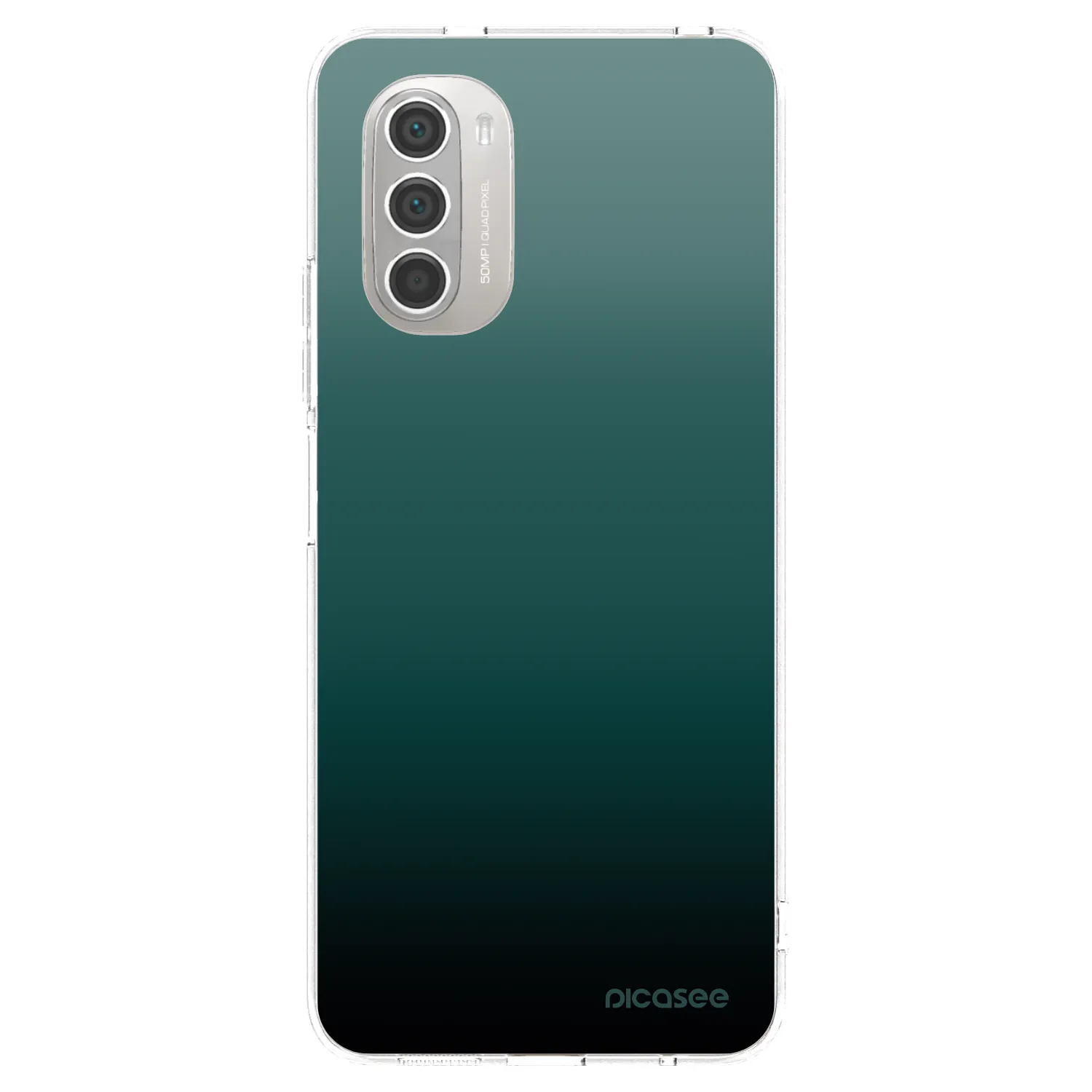 Picasee silikonska prozirna maskica za Motorola Moto G51 - Verdant Fade