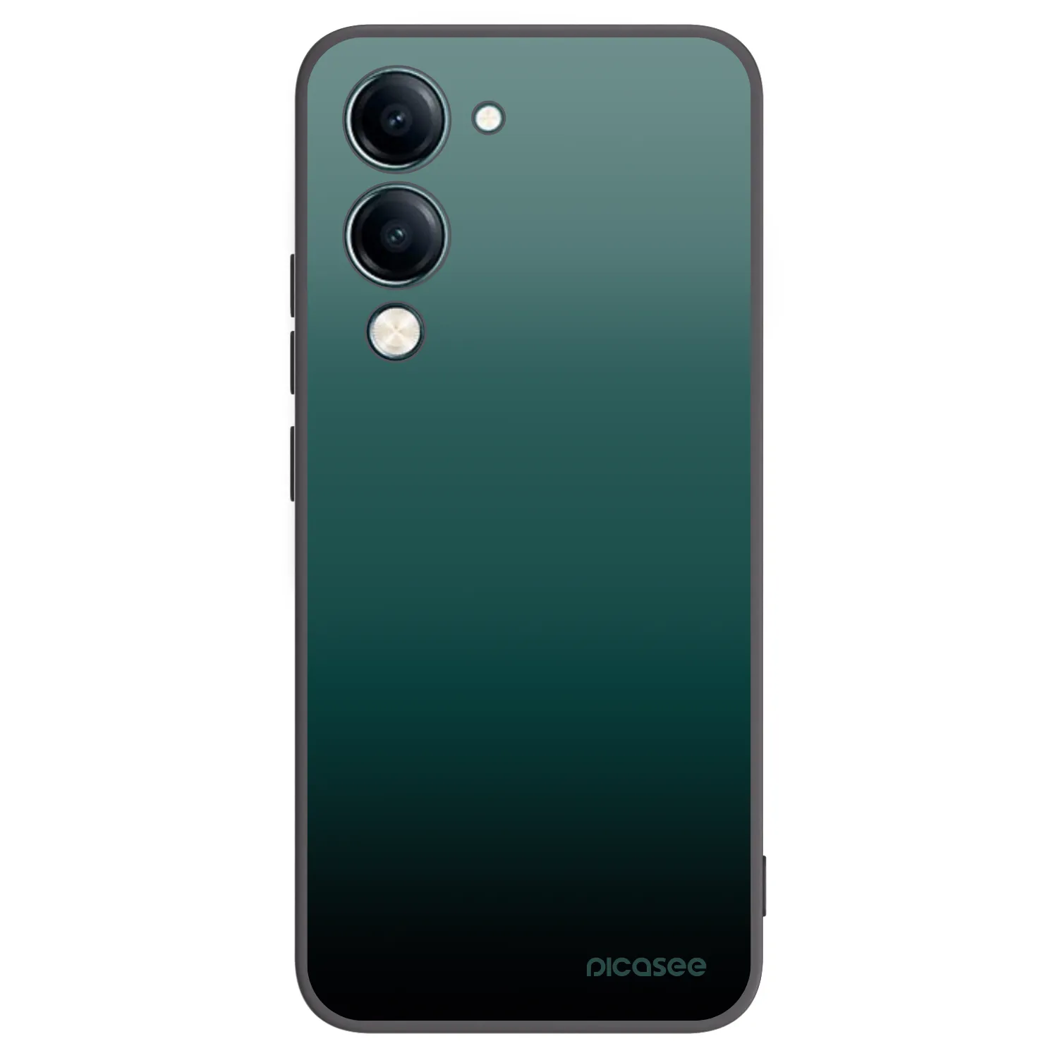 Picasee crna silikonska maskica za Vivo Y29s 5G - Verdant Fade