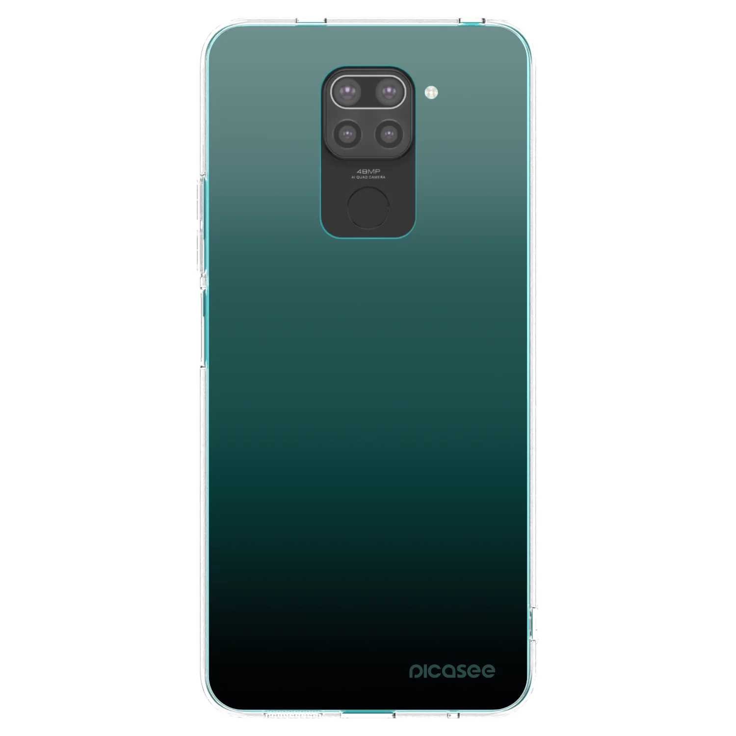 Picasee crna silikonska maskica za Xiaomi Redmi Note 9 - Verdant Fade
