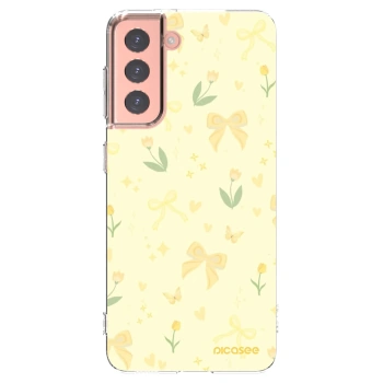 Picasee silikonska prozirna maskica za Samsung Galaxy S21 5G G991B - Honey Blossom