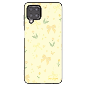 Picasee crna silikonska maskica za Samsung Galaxy A12 A125F - Honey Blossom