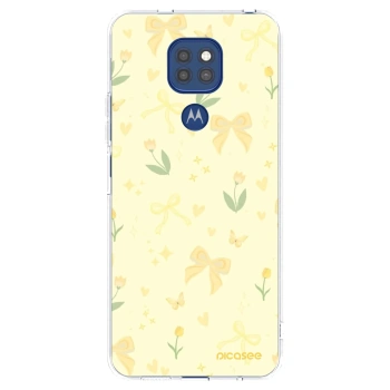 Picasee silikonska prozirna maskica za Motorola Moto G9 Play - Honey Blossom