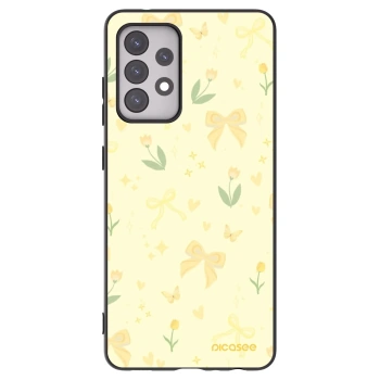 Picasee crna silikonska maskica za Samsung Galaxy A52 5G A525F - Honey Blossom