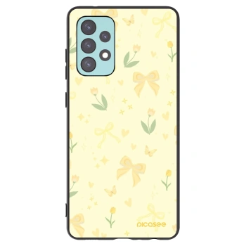 Picasee crna silikonska maskica za Samsung Galaxy A72 A725F - Honey Blossom