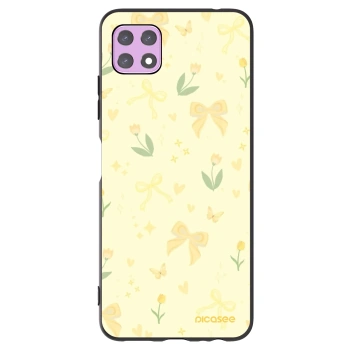 Picasee crna silikonska maskica za Samsung Galaxy A22 A226B 5G - Honey Blossom