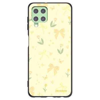 Picasee crna silikonska maskica za Samsung Galaxy A22 A225F 4G - Honey Blossom