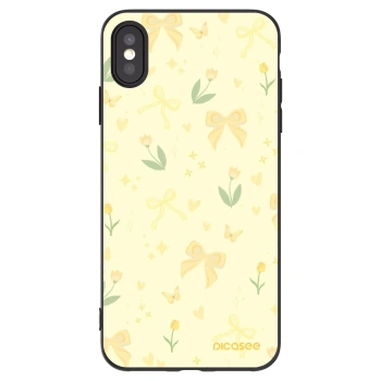 Picasee crna silikonska maskica za Apple iPhone XS Max - Honey Blossom