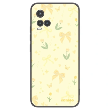 Picasee crna silikonska maskica za Vivo Y33s - Honey Blossom