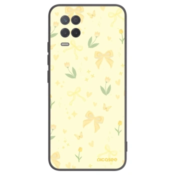 Picasee crna silikonska maskica za Realme 8 5G - Honey Blossom