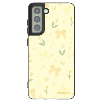 Picasee crna silikonska maskica za Samsung Galaxy S21 FE 5G - Honey Blossom